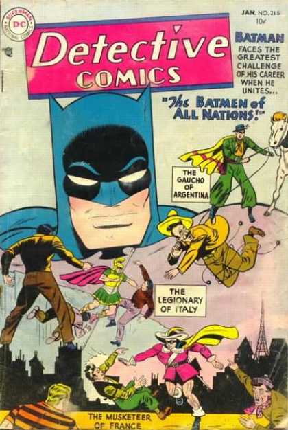 Detective Comics 215 - Gaucho - Horse - Batman - The Batmen Of All Nations - 10c - Sheldon Moldoff