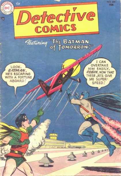 Detective Comics 216 - Plane - Batman - Robin - Batman Of Tomorrow - The Batman Of Tomorrow