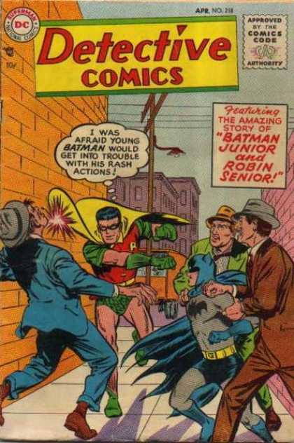 Detective Comics 218 - Robin - Batman - Robin Senior - Hats - Batman Junior