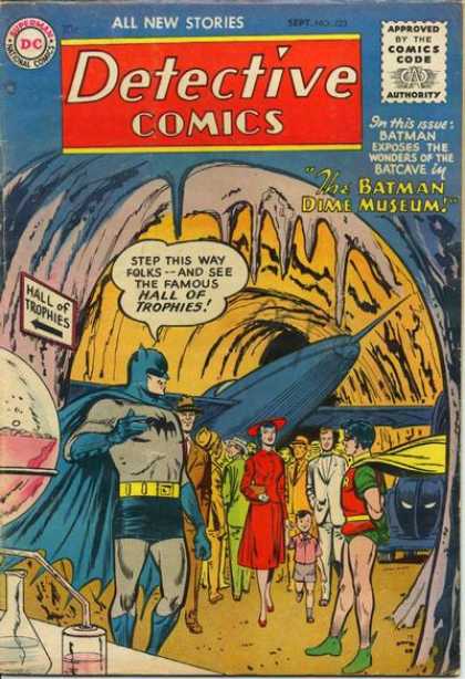 Detective Comics 223 - Batman - Museum - Robin - Crystal Ball - Airplane