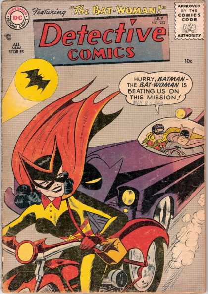 Detective Comics 233 - Bat-woman - Batman - Robin - Batmobile - Bat Mobile - Sheldon Moldoff
