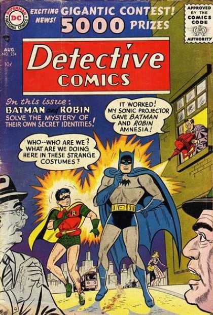 Detective Comics 234 - Batman - Robin - Laser - Contest - Amnesia