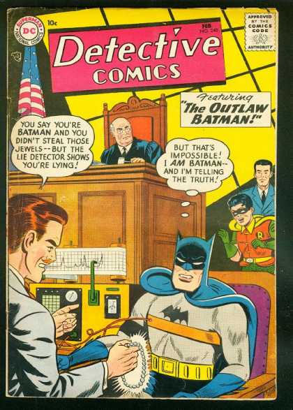 Detective Comics 240 - Robin - Batman - Court - Comics Code - The Outlaw Batman - Sheldon Moldoff