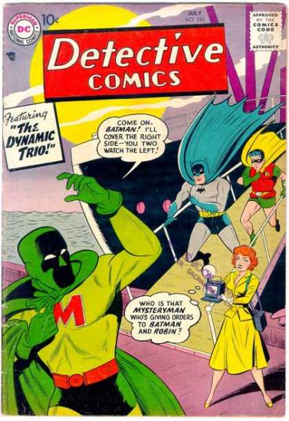 Detective Comics 245 - Mysteryman - Batman - Robin - Ship - 10 Cents - Sheldon Moldoff