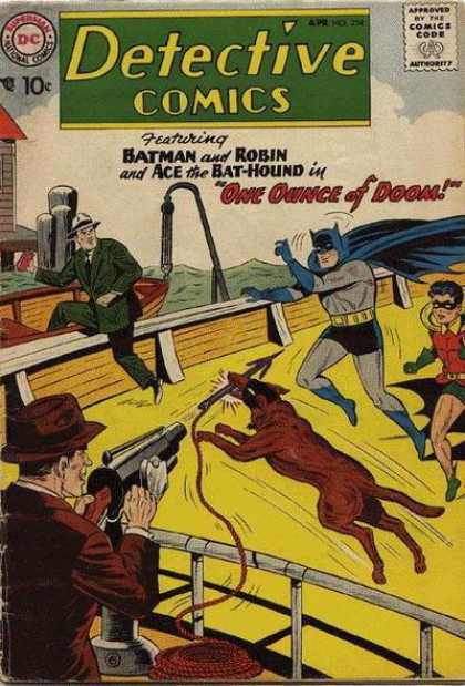 Detective Comics 254 - Batman - Robin - Dog - Ocean - Boat - Sheldon Moldoff