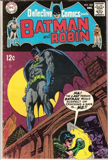 Detective Comics 382 - Safe - Batman - Robin - Moon - Rooftop