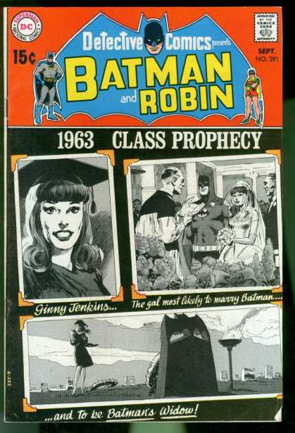 Detective Comics 391 - Batman - Robin - 1963 Class Prophecy - Ginny Jenkins - Widow - Neal Adams