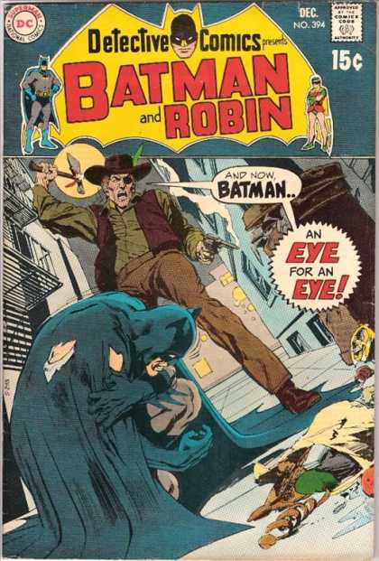 Detective Comics 394 - Batman And Robin - Gun - Basket - Moon - Wood Cutter - Neal Adams