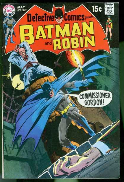 Detective Comics 399 - Batman - Gordon - Robin - Torch - Detective Comics - Neal Adams