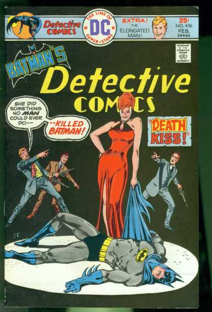 Detective Comics 456 - Elongated Man - Batman - Death - Kiss - Man