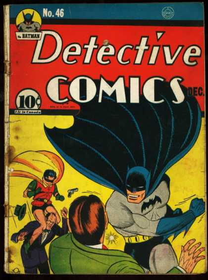 Detective Comics 46 - Robin - Fighting - Gun - One Strong Man - Superboy - Bob Kane, Jerry Robinson