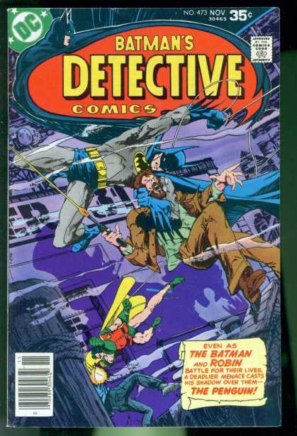 Detective Comics 473 - Batman - Robin - Gun - Bullet - The Penguin