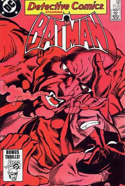 Detective Comics 539 - Bald Man - Batman - Red - Vampire Teeth - Hand On Forehead - Dick Giordano