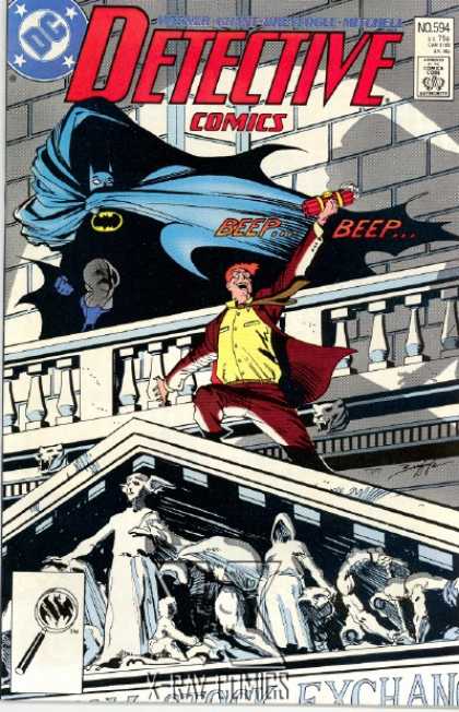 Detective Comics 594 - Batman - Dynamite - Statues - Railing - Timebomb - Norm Breyfogle