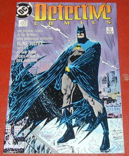Detective Comics 600 - Batman - Rain - Blind Justice - Sam Hamm - Dick Giordano - Denys Cowan
