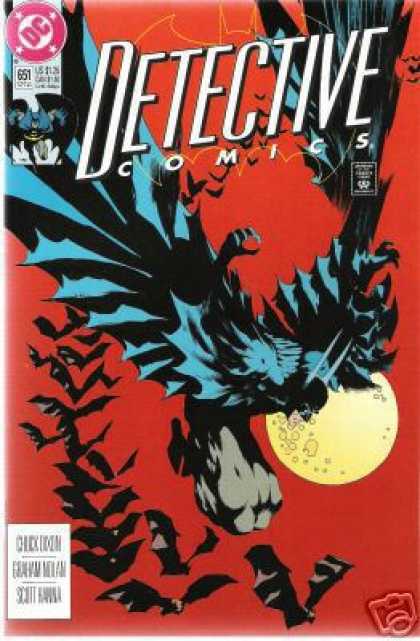 Detective Comics 651 - Bats - Batman - Moon - Red Sky - Attack Formation