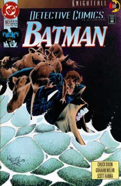 Detective Comics 663 - Rats - Water - Knightfall 10 - Drowning - Graham Nolan
