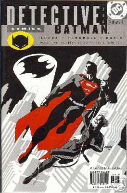 Detective Comics 756 - Superman - Bat Signal - Batman - Gotham City - Black U0026 White