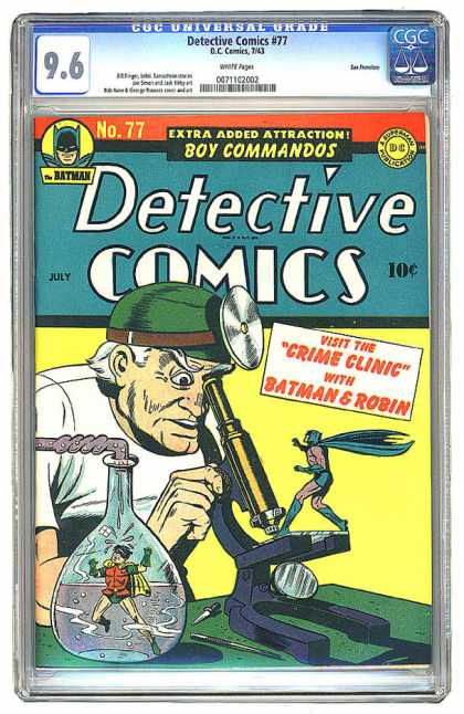 Detective Comics 77 - Batman - Robin - Microscope