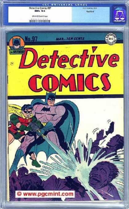 Detective Comics 97 - Batman - Robin - Water - Dc Comics - Gun