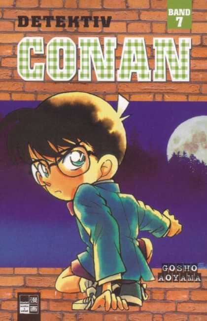 Detektiv Conan 7 - Brick Wall - Full Moon - Boy - Tree Tops - Glasses