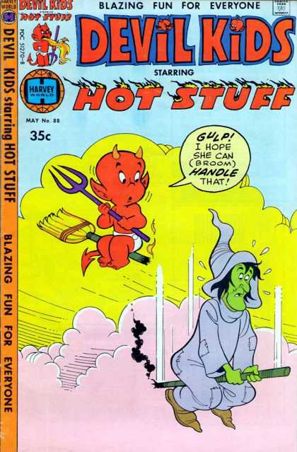 Devil Kids 88 - Harvey World - Witch - Broom - Hot Stuff - Blazing Fun For Everyone