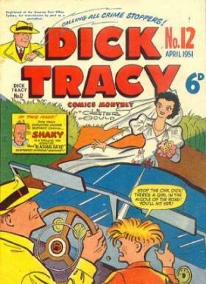 Dick Tracy 12 - Crime Stoppers - Calling All - Bride - Blue Car - Stop The Car