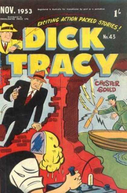 Dick Tracy 43 - Nov 1953 - Gun - Hat - Lightning - Brick