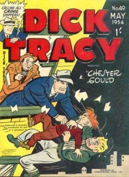 Dick Tracy 49 - Men - Hat - Building - Gun - Detective