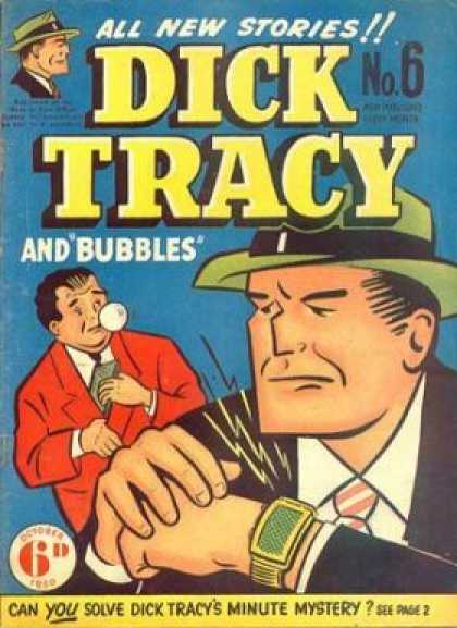 Dick Tracy 6 - Detective - Bubble - Watch - Buzzing - Hat