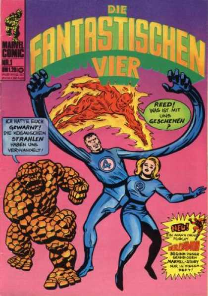 Die Fantastischen Vier 1 - Fantastic Four - Flame Man - Stretch - Invisible Woman - German - Bill Everett, Jack Kirby