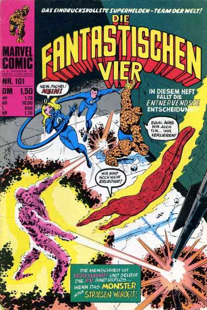 Die Fantastischen Vier 101 - Marvel Comic - Monster - German Language - The Thing - Sue Storm