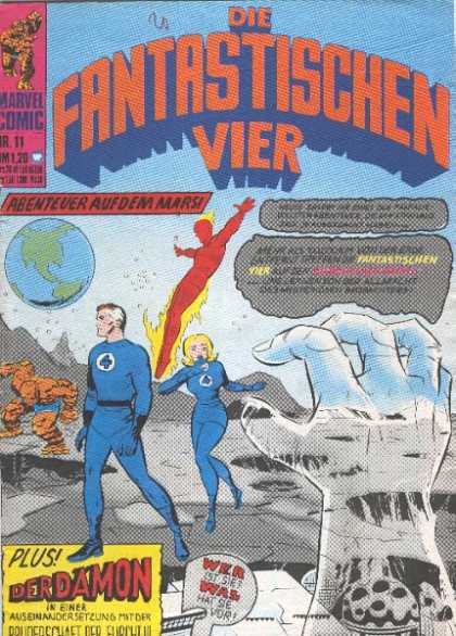 Die Fantastischen Vier 11 - Earth - Derdamon - Marvel Comic - Stone Man - Fire Man