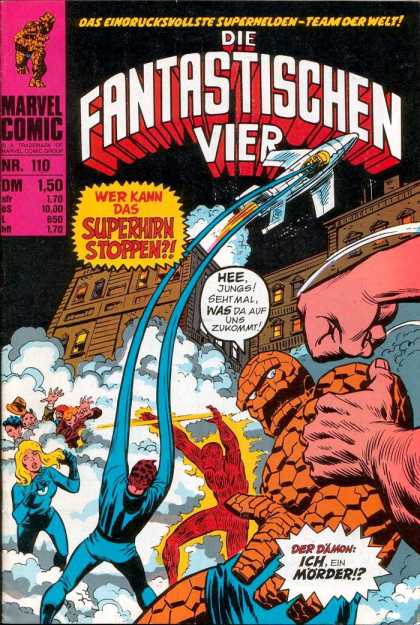 Die Fantastischen Vier 110 - Human Torch - Stretch - Rock Man - Airplane - Battle