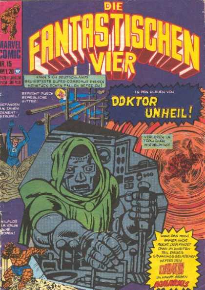 Die Fantastischen Vier 15 - Marvel Comics - Doktor Unheil - Sword - Blue Dress Men - Red Background