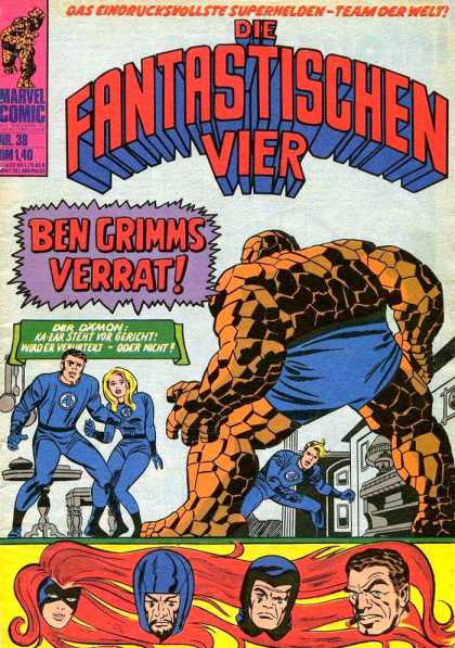Die Fantastischen Vier 38 - Ben Grimms Verrat - Das Einorucksvollste Supernelden Team Der Welt - Rock Man - Blue Shorts - Red Hair
