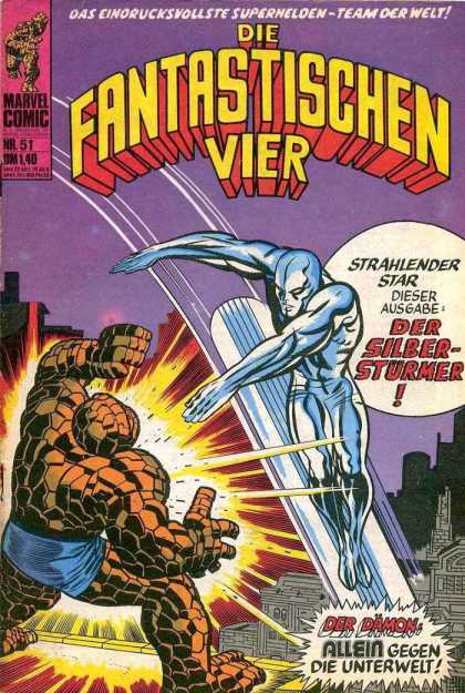 Die Fantastischen Vier 51 - Ice Man - Rubble Man - Fire - Fight - Buildings