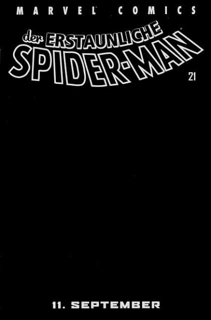 Die Spinne 498 - Black - Blank - Spiderman - 21 - September