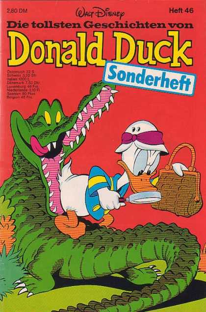 Die Tollsten Geschichten von Donald Duck 46 - Duck - Basket - Alligator - Teeth - Magnifying Glass