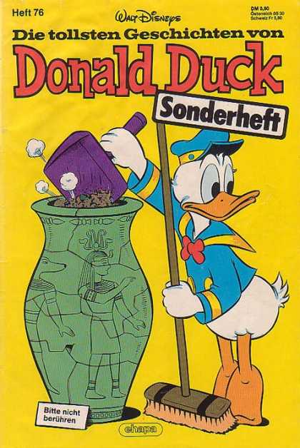 Die Tollsten Geschichten von Donald Duck 76 - German Version Of Donald Duck Comic - Disneys Donald Duck In German Language - Classic American Comic German Version - Donald Duck As Janitor In German Museum - Donald Duck Classic In German