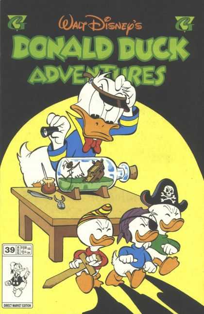 Donald Duck Adventures 39 - Walt Disneys - Ship - Bottle - Glue - Table