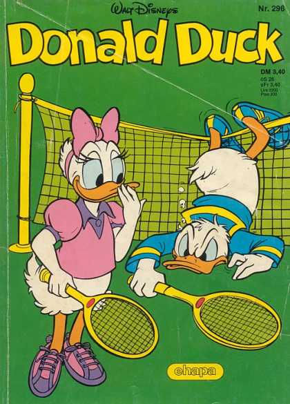 Donald Duck (German) 117 - Daisy Duck - Tennis Net - Tennis Racket - Green Cover - Pink Bow
