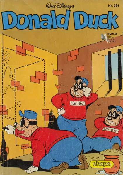 Donald Duck (German) 133 - Jail - Criminals - Escape - Outline - Drawing
