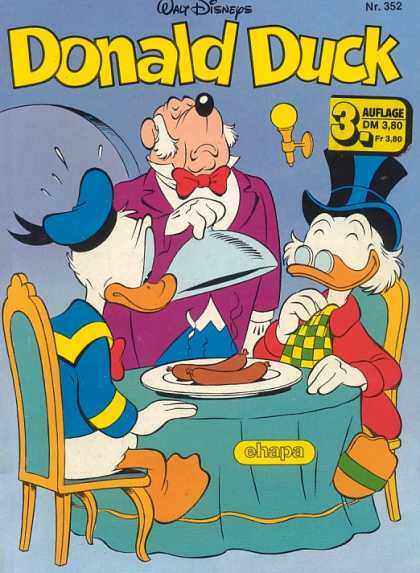 Donald Duck (German) 142 - Uncle Scrooge Mcduck - Butler - Dish - Dome - Frankfurters