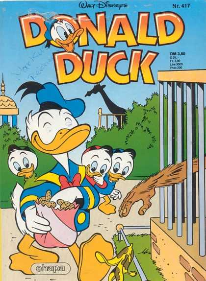 Donald Duck (German) 176 - Zoo - Monkey Hand - Peanuts - Duck - Banana Peel