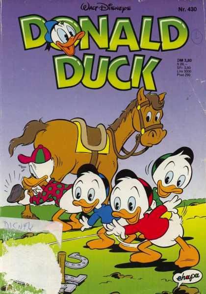 Donald Duck (German) 187 - Walt Disney - Disneu - Huey Duey And Louie - Horse - Racing