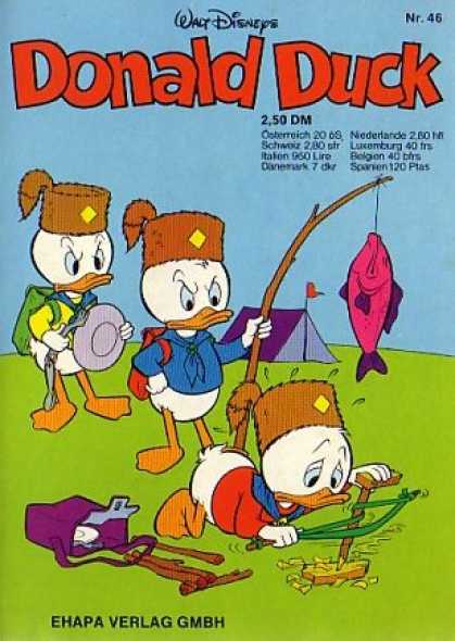 Donald Duck (German) 45 - Fishing - Camping - Fire - Food - Tent