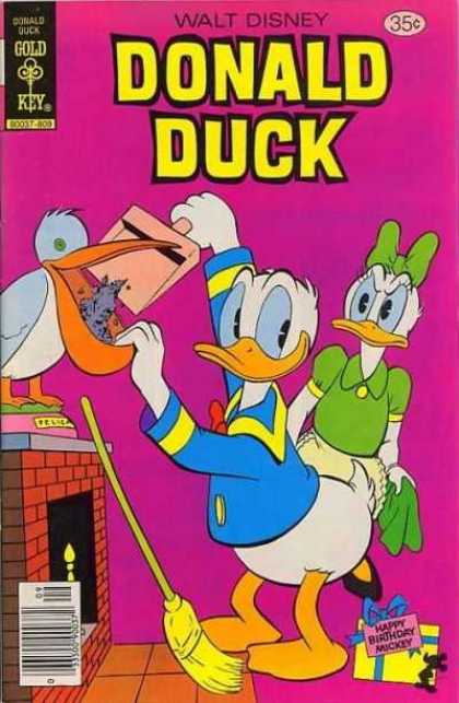 Donald Duck 199 - Walt Disney - Gold Key - Fireplace - Daisy - Dust Pan