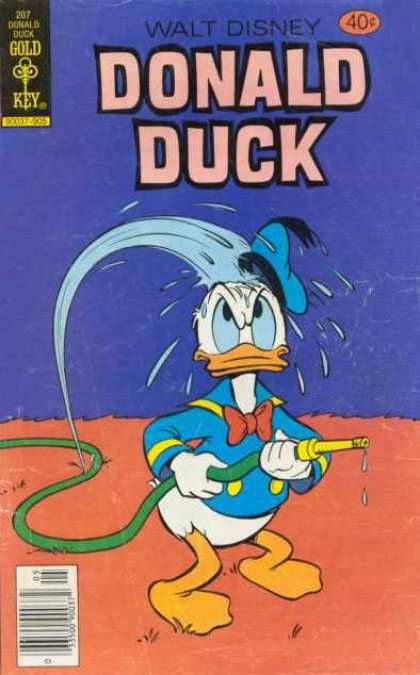 Donald Duck 207 - Walt Disney - Gold Key - Water - Grass - Hat