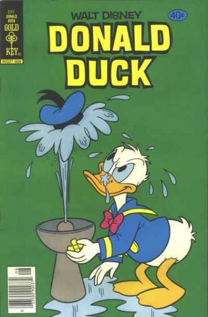 Donald Duck 210 - Walt Disney - Gold Key - Water Fountain - Hat - Splash